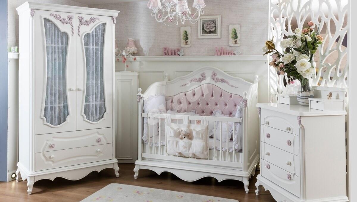 Gül Klasik Bebek Odası Modelleri, Fiyatları Evgör Mobilya